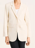 Cream Single Breasted Tailored Blazer