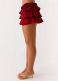 Someone Else Mini Skort Dark Cherry