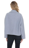 Sherpa Zip Up Jacket in Light Blue