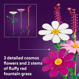 LEGO Botanicals Cosmos Flowers 11514 Building Toys for Girls Boys Ages 9 Decor for Bedroom Desk Artificial Flowers 171 pieces Gift for Birthdays
