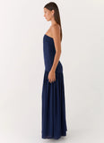 Eden Strapless Maxi Dress Navy