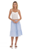 Floral Strap Eyelet Top in White