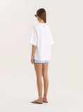 White Soleil Graphic Oversized T Shirt