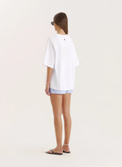 White Soleil Graphic Oversized T Shirt