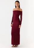 Yours Always Lace Maxi Dress Merlot