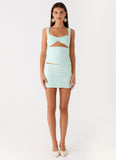 Lea Lace Mini Skirt Blue