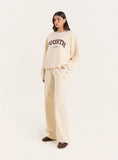 Cream Fourth Branded Oversized Sweatshirt