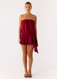 Forever Young Mini Dress Dark Cherry