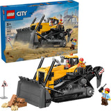 LEGO City Yellow Bulldozer Construction Site Building Toy for Kids Ages 8 Pretend Play Set Construction Themed Building Blocks W Toy Bulldozer Idea for Boys Girls 60466