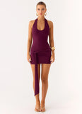 Vedetta Mini Dress Plum