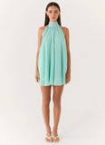 Lyrah Halter Mini Dress Mint