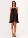Alicelle Halter Mini Dress Chocolate