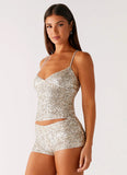 Maelis Cami Top Silver