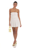 Strapless Eyelet Dress in White