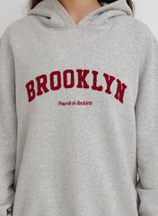 Grey Marl Brooklyn Oversized Hoodie