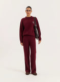 Burgundy Logo Detail Knitted Jumper