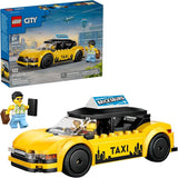 LEGO City Yellow Taxi Car Building Toy for Kids Pretend Play Set for Boys Girls Ages 5 Toy Car W Taxi Driver Tourist Minifigures Gift Idea for Birthdays 60487