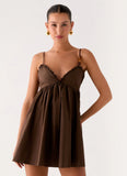 Jonas Mini Dress Brown
