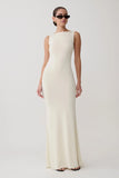 Tarna Sleeveless Slinky Maxi Dress Bone