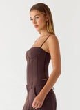 Ania Corset Top Chocolate