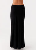 Michaella Chiffon Maxi Skirt Black