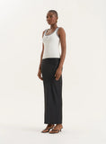 Cream Knitted Contrast Stitch Vest Top