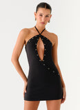 Off The Bass Mini Dress Black