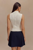 Hadleigh Sleeveless Slinky Top Ivory