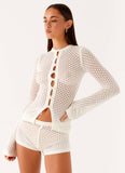 Molly Crochet Cardigan Ivory