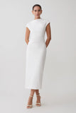 Lorena Cotton Midi Dress White