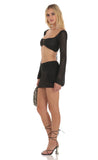 Crochet Two Piece Set in Black