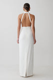 Elan Stretch Crepe Maxi Dress White
