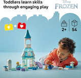 LEGO DUPLO Disney Anna and Elsas Frozen Castle Party Toddler Toy for Girls and Boys 2 Building Blocks for Pretend Play and Sensory Development Preschool Learning Gift for Kids 10455