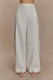 Cyrene Linen Wide Leg Pants Oat Marle