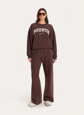Chocolate 4th Wide Leg Branded Joggers