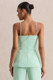 Lunivra Sage Square Neck Tailored Top