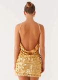 Xander Sequin Mini Dress Gold
