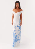 Krissa Maxi Dress Blue Floral