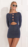 Dress in Navy Blue Shimmer