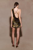 Ayana Cross Back Mini Dress Velvet Burnout
