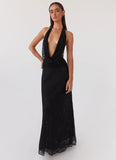 Elysia Lace Maxi Dress Black