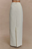 Angelie Suiting Maxi Skirt Ivory