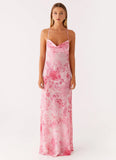 Tara Maxi Dress Pink Print