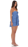 Strapless Ruched Mini Dress