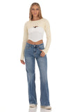 Crop Knit Top in Cream