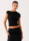 Liana Asymmetrical Top Black