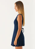 Rochelle Denim Mini Dress Blue