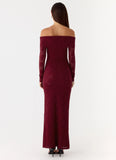 Yours Always Lace Maxi Dress Merlot