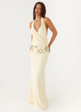 Sandrine Beaded Maxi Dress Yellow