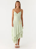Trisette Midi Dress Lime